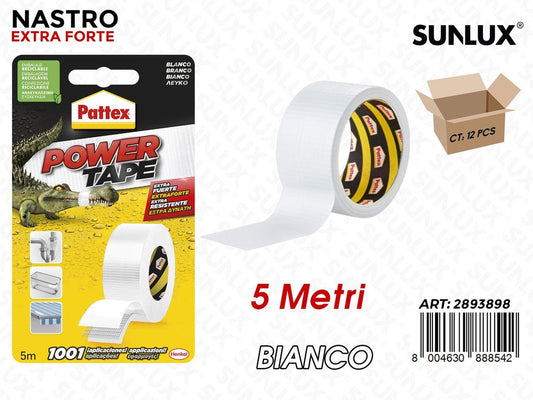 Pattex Power Tape Bianco 5MT