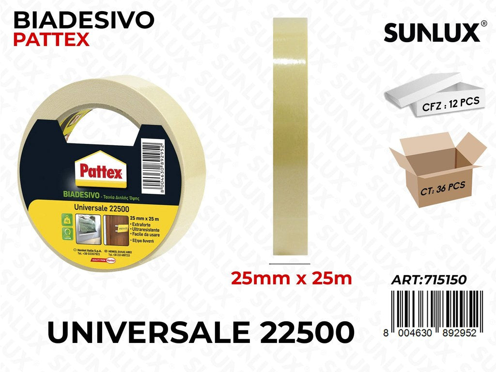 Pattex Nastro Biadesivo 25MM*25MT