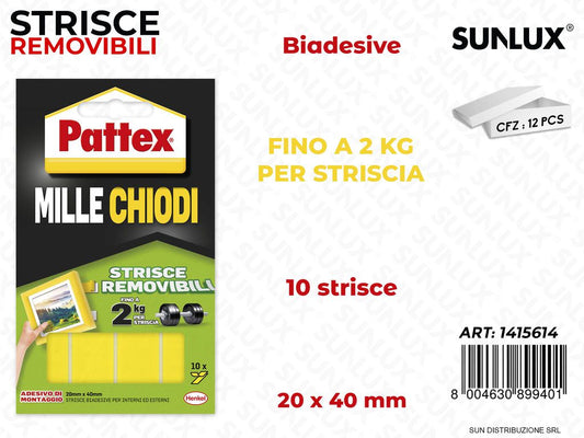 Strisce Removibili Biadesive 10PCS 20*40MM
