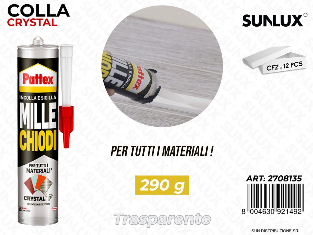 Pattex Mille Chiodi Crystal Trasp. 290G