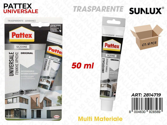 Pattex Silic. Uni. Multi Materiale Trasp. 50ML