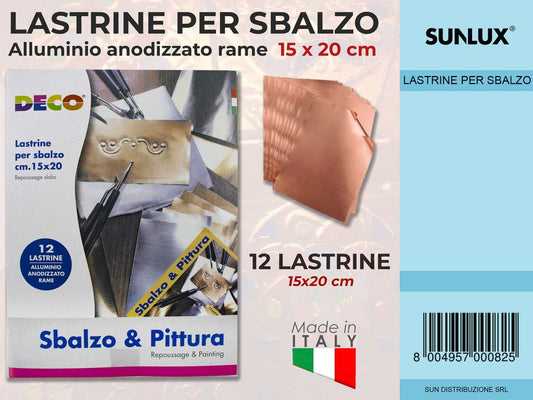 Lastrine Alluminio-rame 12PC-15*20CM