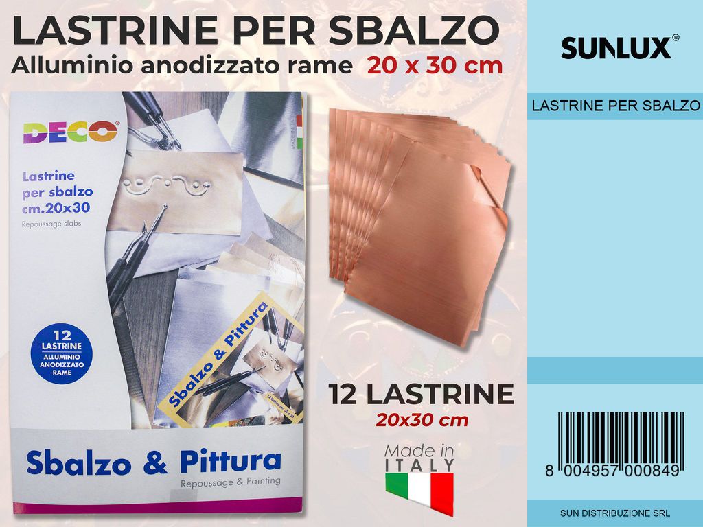 Lastrine Alluminio-rame 12PC-20*30CM