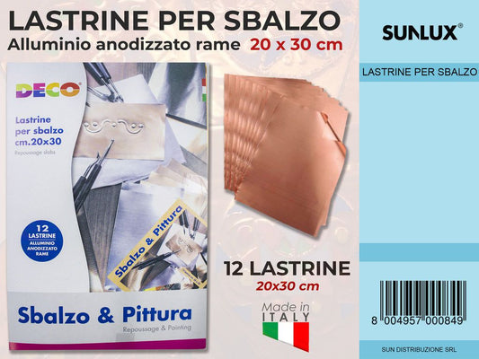 Lastrine Alluminio-rame 12PC-20*30CM