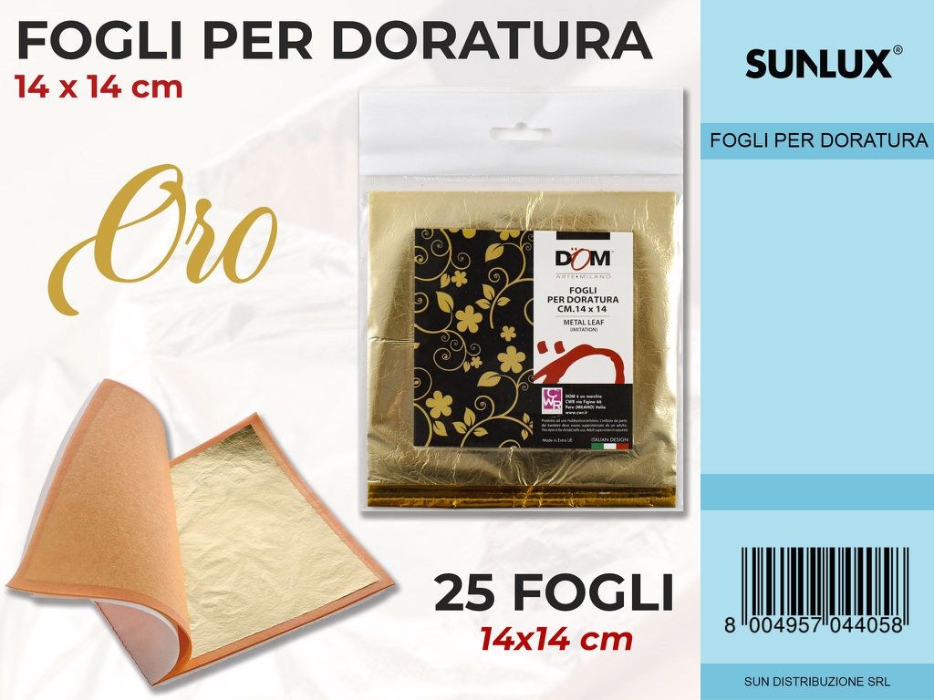 Fogli per Doratura Oro 25FF 14*14CM