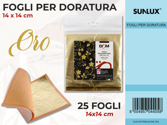 Fogli per Doratura Oro 25FF 14*14CM