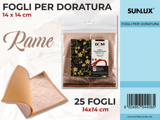 Fogli per Doratura Rame 25FF 14*14CM