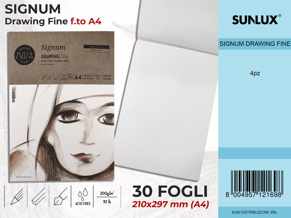 Signum Blocco Disegno Fine 30FF- F.to A4