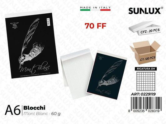 Blocchi Mont Blanc A6 70 Ff 5M
