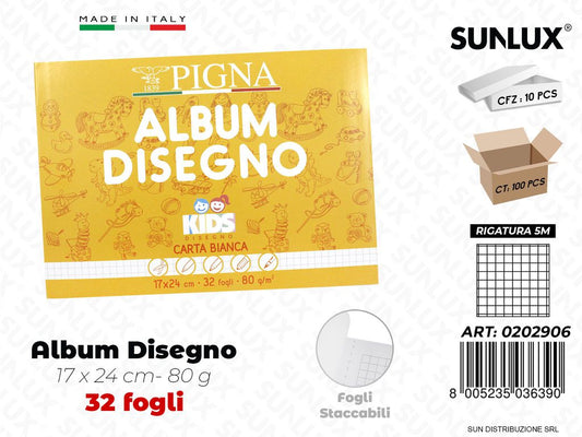Album Disegno Rig. 5M 80G 17*24CM 32FF