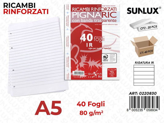 Ricambi Rinforzati A5 Rig. 1R 80GR 40FF