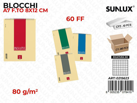 Blocchi Pignastyl 5M A7 8*12CM 80GR 60FF