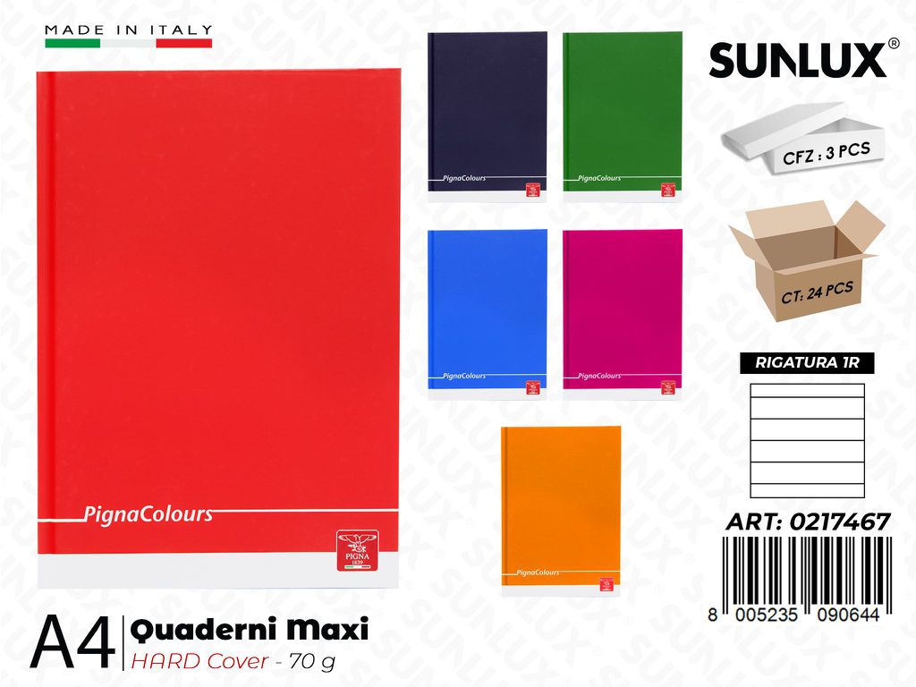 Maxi Pigna Colors Hard Cover 1R 70GR