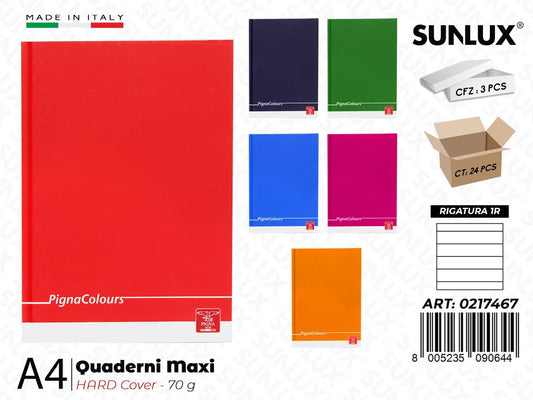 Maxi Pigna Colors Hard Cover 1R 70GR