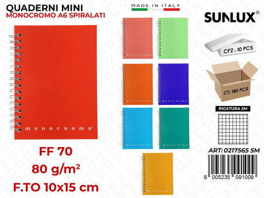 Quaderni Mini Monoc. 5M 70FF 80GR 10*15CM