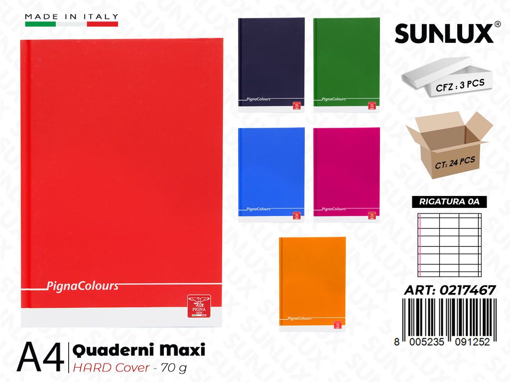 Maxi Pigna Colors Hard Cover 0A 70GR