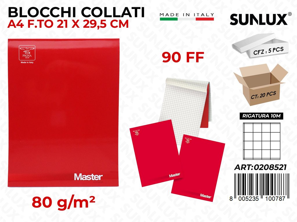 Blocchi Collati Master RIG.10M Fto A4