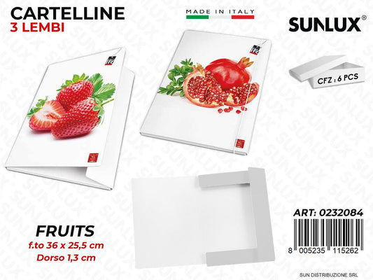 Cartelle 3 Lembi Pigna Fruits F.to 25.5*36 Cm