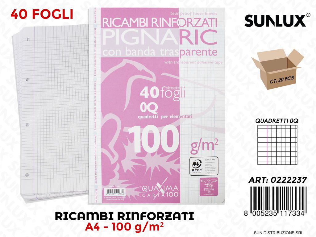 Ricambi Rinforzati A4 Rig. 0Q 100GR 40FF