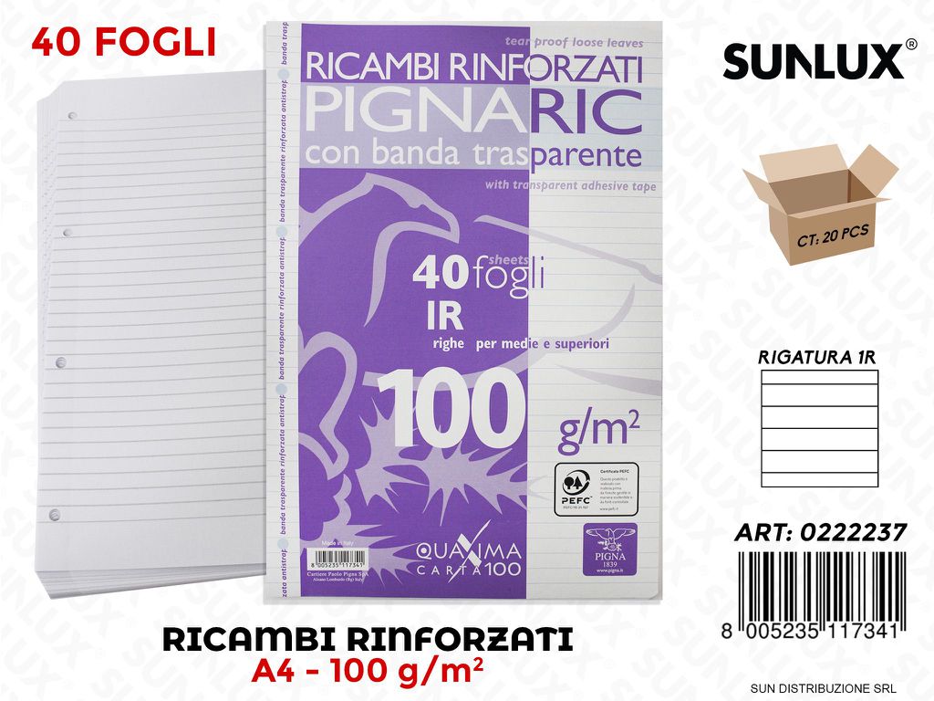 Ricambi Rinforzati A4 Rig. 1R 100GR 40FF