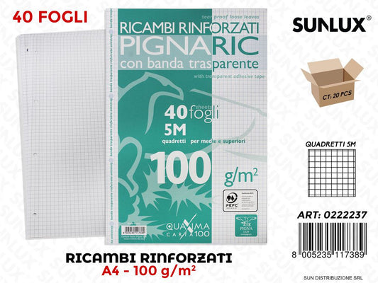 Ricambi Rinforzati A4 Rig. 5M 100GR 40FF