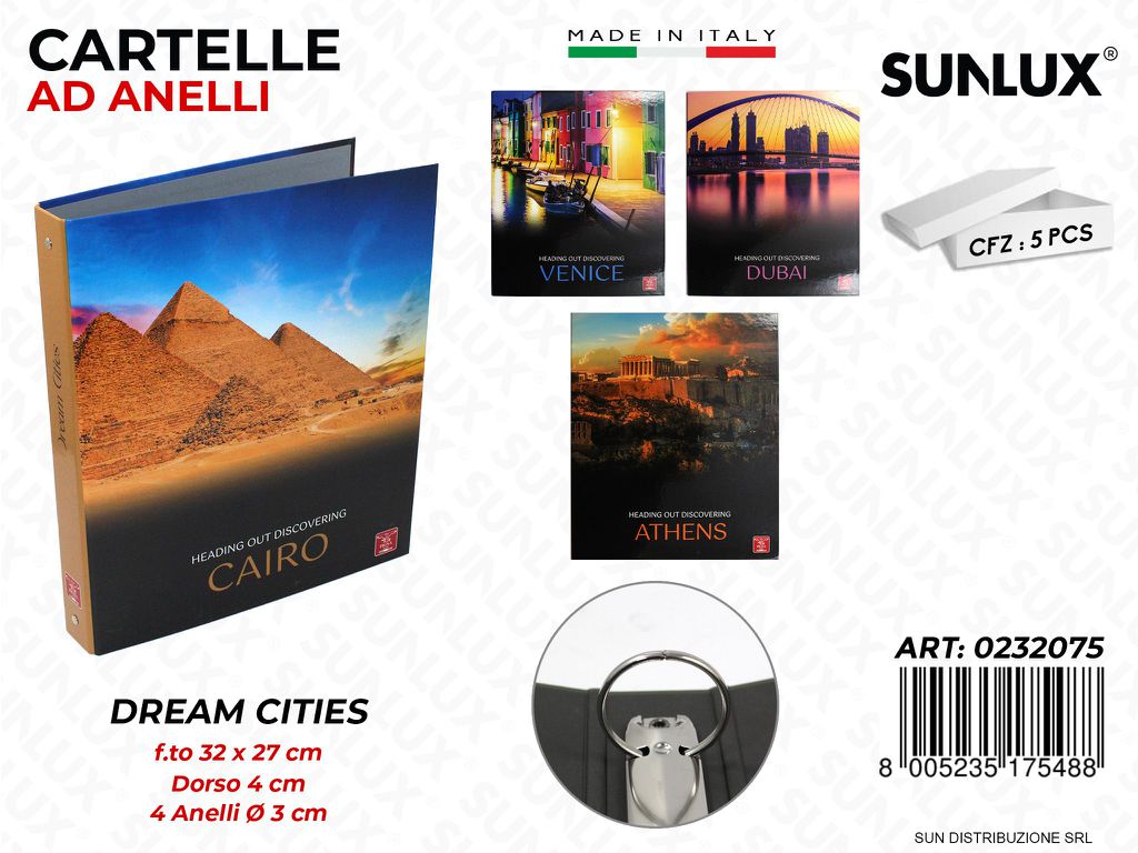 Cartelle Ad Anelli Dream Cities Ass. 27*32CM
