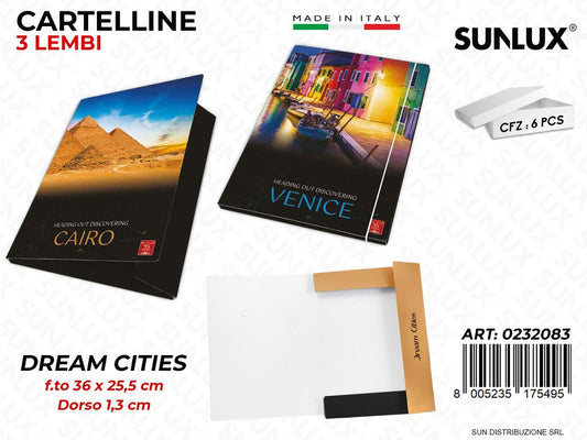 Cartelle 3 Lembi Dream Cities F.to 25.5*36 Cm