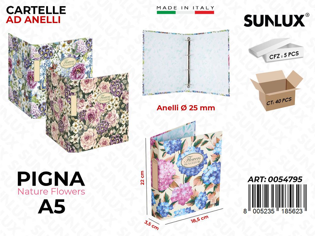 Cart. Ad Anelli A5 Pigna Nature 0054795 30