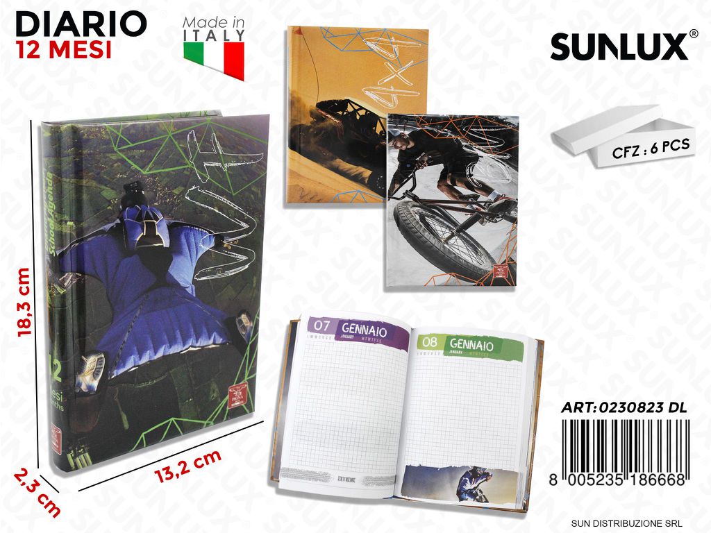 DIARIO PIGNA EXTREME 12 MESI 13.2*18.3CM