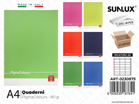 Maxi Quaderni A4 RIG.0A Pigna Colours