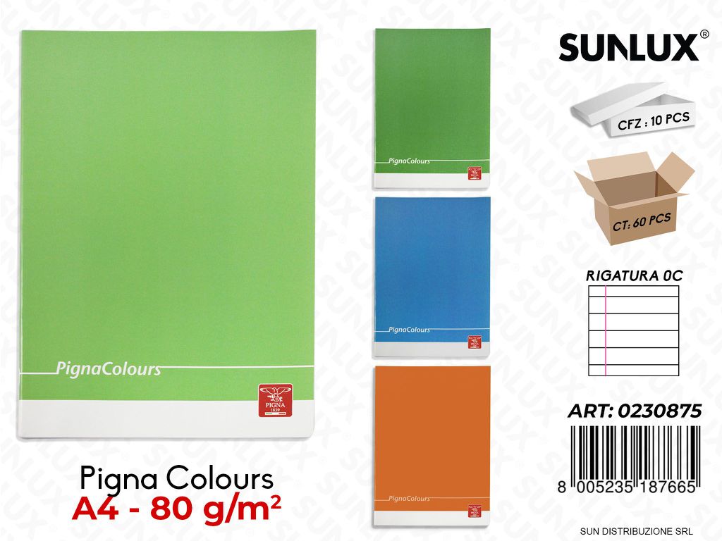 Maxi Quaderni A4 RIG.0C Pigna Colours