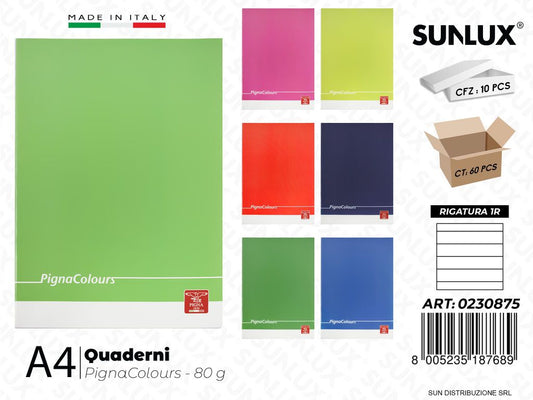 Maxi Quaderni A4 RIG.1R Pigna Colours