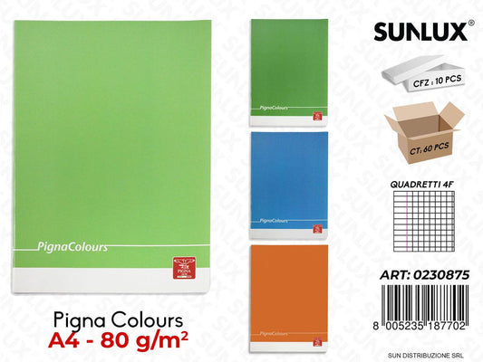 Maxi Quaderni A4 RIG.4F Pigna Colours