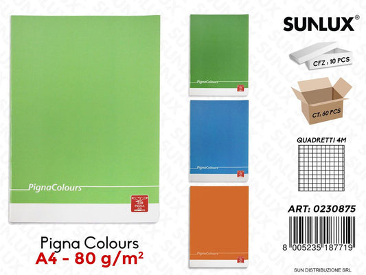 Maxi Quaderni A4 RIG.4M Pigna Colours