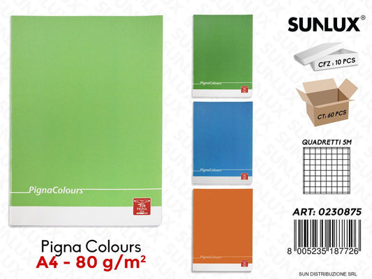 Maxi Quaderni A4 RIG.5M Pigna Colours