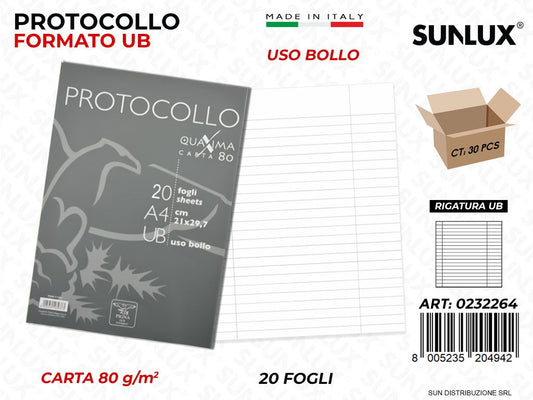 Protocollo Pigna F.to A4 Rig. Ub 20FF