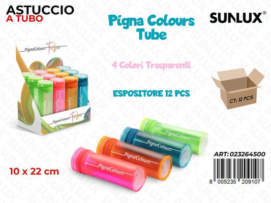 ESP. ASTUCCIO TUBO COLOURS TRASP. 10*22CM