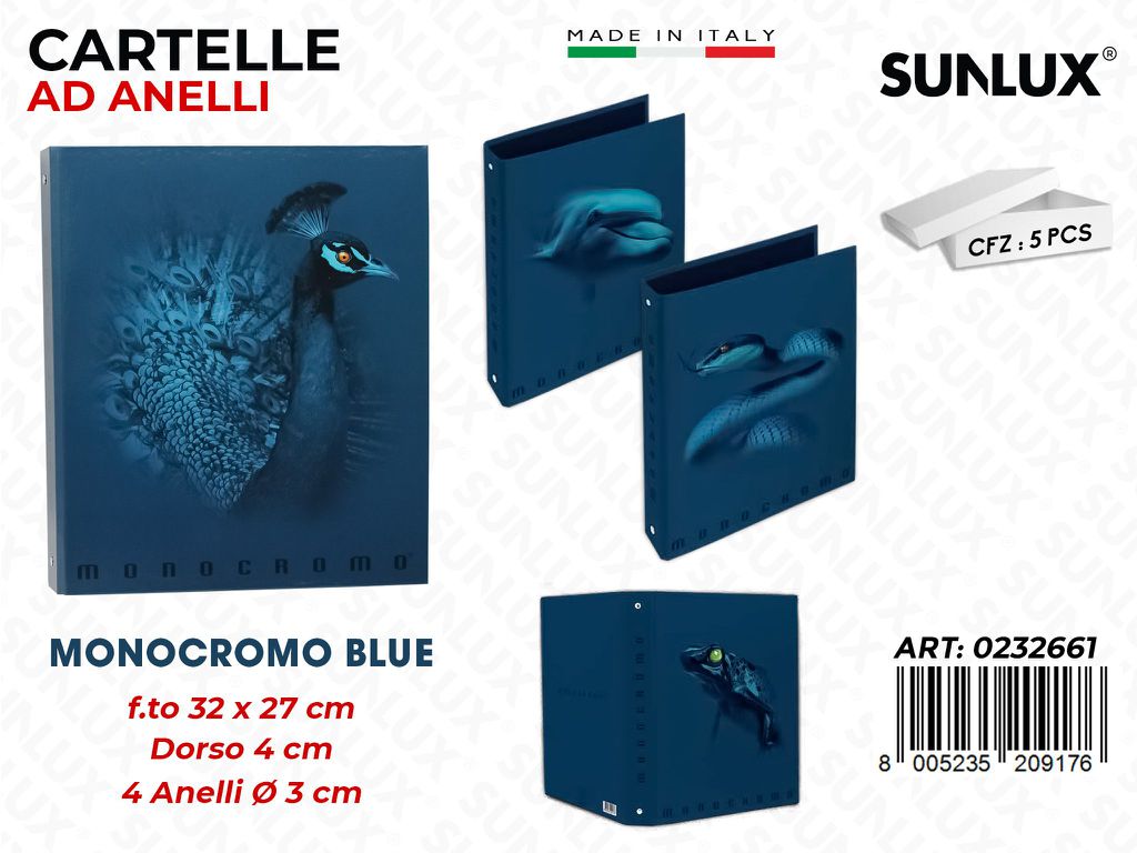 Cartelle Anelli Monocromo Blu F.to 27*32CM