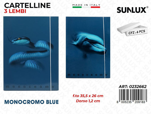 Cartelle 3LEMBI Monocromo Blu F.to 26*35.5CM