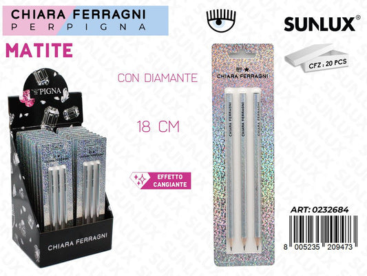 ESP. MATITE C. FERRAGNI C/ DIAMANTE 3PCS 18CM