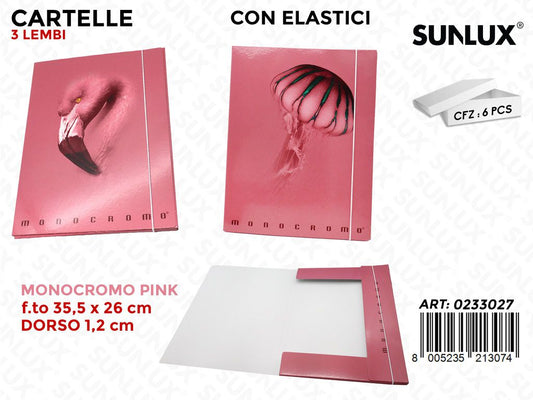 Cartelle 3LEMBI Monocromo Pink 26*35.5CM