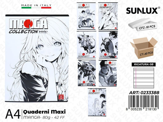 Maxi Quaderni A4 RIG.0B Manga 80GR