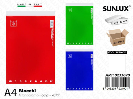 Blocchi Monocromo Bi A4 60GR 70FF