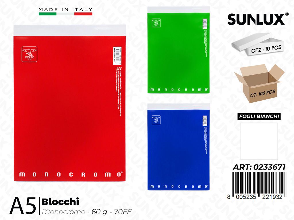 Blocchi Monocromo Bi A5 60GR 70FF