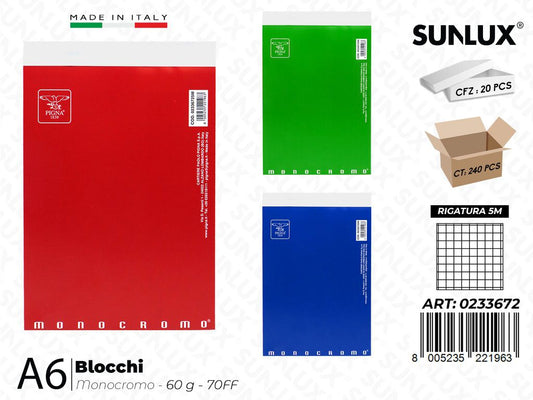 Blocchi Monocromo 5M A6 60GR 70FF