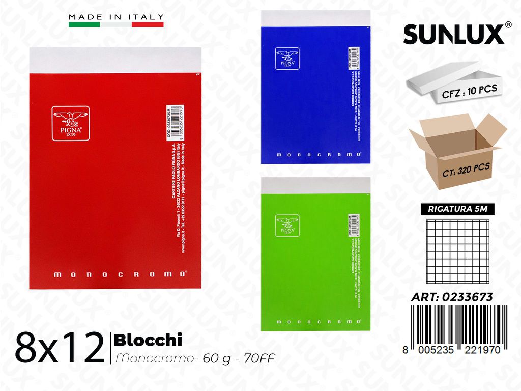 Blocchi Monocromo 5M 8*12 60GR 70FF
