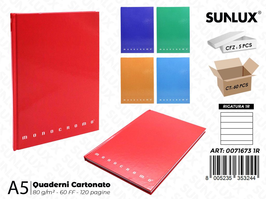 Quaderni Cart. Monocr. RIG.1R 80GR. 60FF