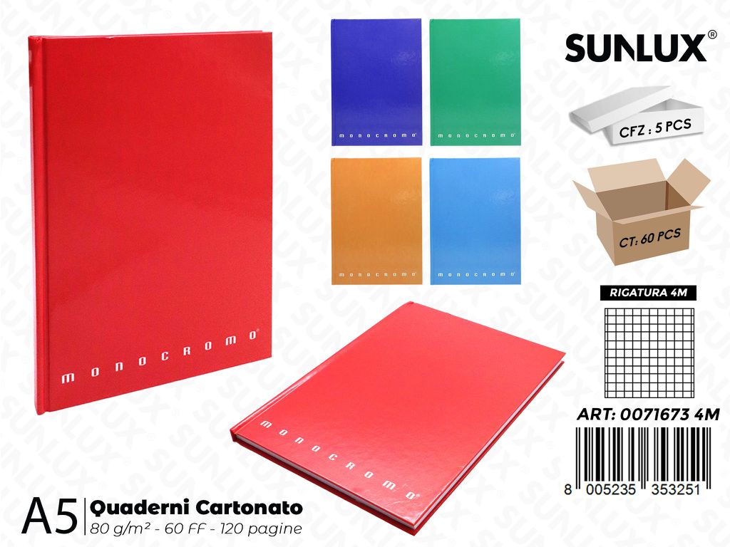 Quaderni Cart. Monocr. RIG.4M 80GR. 60FF