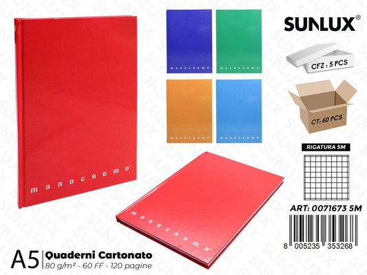 Quaderni Cart. Monocr. RIG.5M 80GR. 60FF