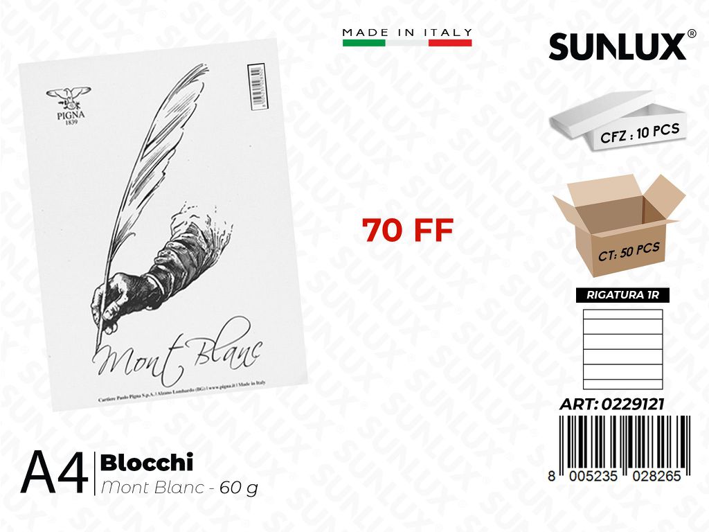 Blocchi Mont Blanc A4 70FF 1R